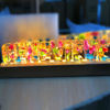 Imagen de Luz de noche personalizada con nombre de flores secas de epoxi