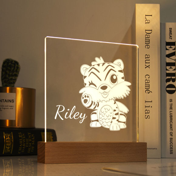 Picture of Tiger Night Light - Personalized It With Your Kid's Name