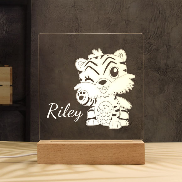 Bild von Tiger-Nachtlicht – personalisiert mit dem Namen Ihres Kindes