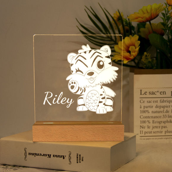 Bild von Tiger-Nachtlicht – personalisiert mit dem Namen Ihres Kindes