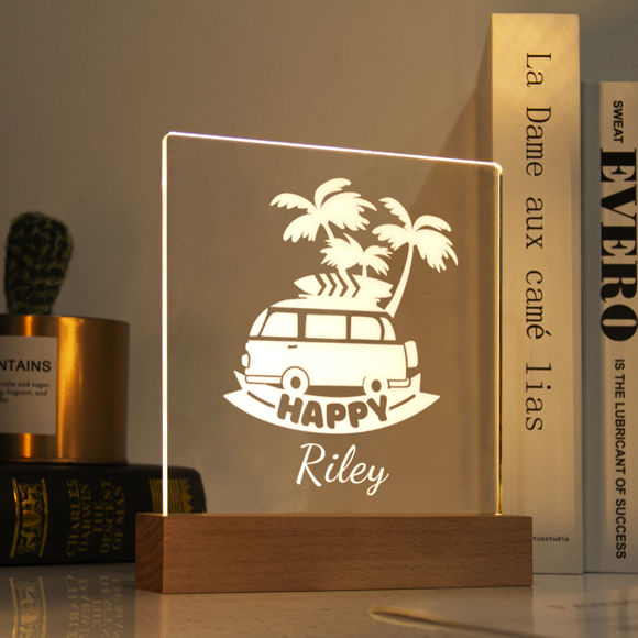 Picture of Beach Bus Night Light - Personalized It With Your Kid's Name