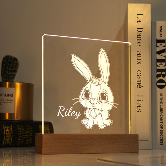 Imagen de Bunny Night Light - Personalízalo con el nombre de tu hijo