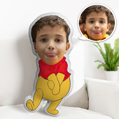 Immagine di Cuscino per il viso personalizzato Winnie the Pooh con il tuo viso personalizzato unico