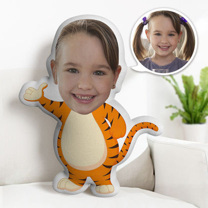 Immagine di Cuscino per il viso personalizzato Tigger con il tuo viso personalizzato unico