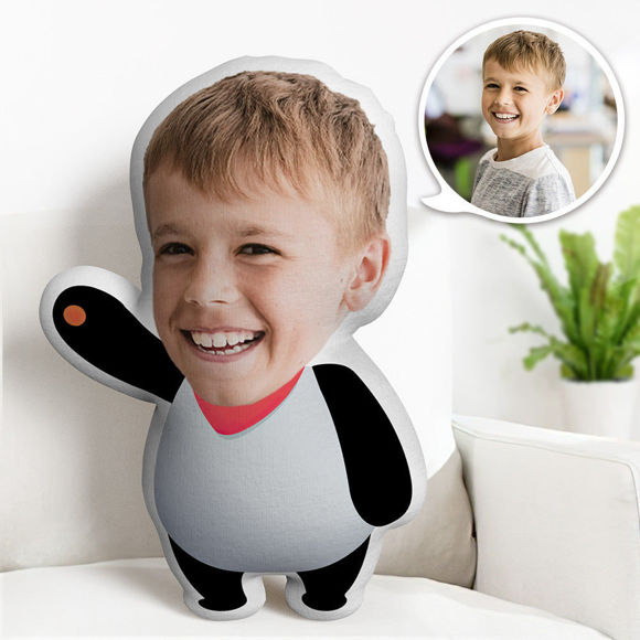 Bild von Personalisiertes Gesichtskissen Pingu mit Ihrem Gesicht, einzigartig personalisiert