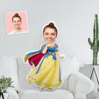 Immagine di Cuscino per il viso personalizzato Principessa con il tuo viso Personalizzato unico