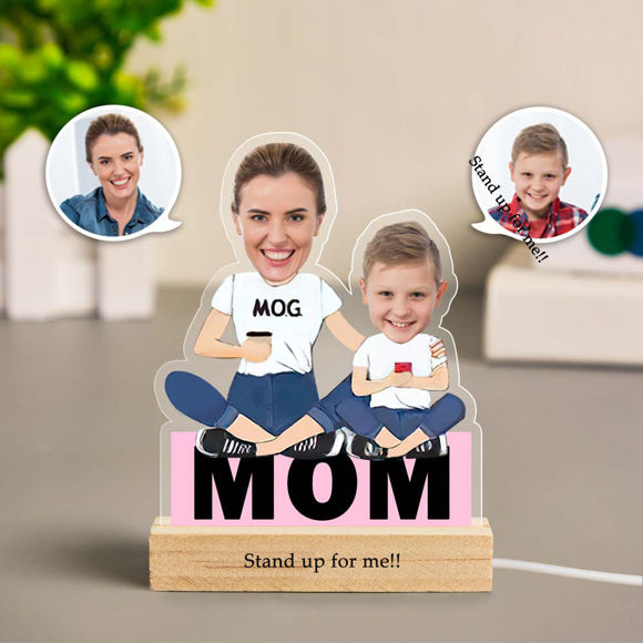 Picture of Custom Face Night Light Personalized Night Light Mom & Child Night Light Gifts for Mom