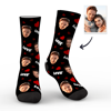 Image de Chaussettes de visage personnalisées Chaussettes photo personnalisées Cadeau pour la famille - Amour - Chaussettes de visage photo drôle personnalisées pour hommes et femmes - Meilleur cadeau pour la famille
