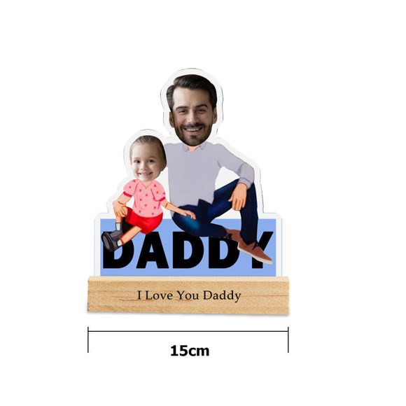 Bild von Benutzerdefiniertes Gesicht Nachtlicht Personalisiertes Nachtlicht Papa & Kind Nachtlicht Geschenke für den Vater