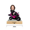 Bild von Kundenspezifisches weibliches Motorradfahrer-Nachtlicht Personalisierte Gesicht-Nachtlicht-Geschenke für sie