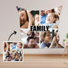 Bild von Personalisiertes Wurfkissen mit vier quadratischen Rasterfotos – Design mit Ihrer Familie