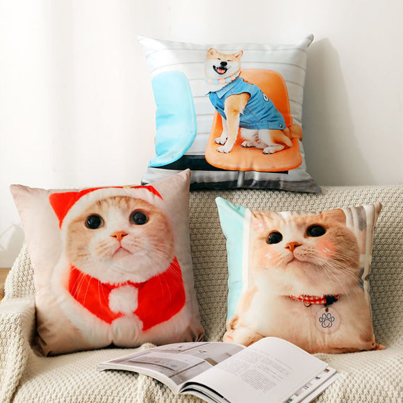 Picture of Personalized Throw Photo Pillow - Design With Your Pet