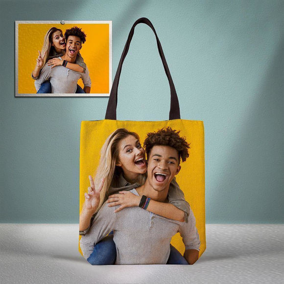 Imagen de Personaliza con las fotos de tus seres queridos Bolsa de tela