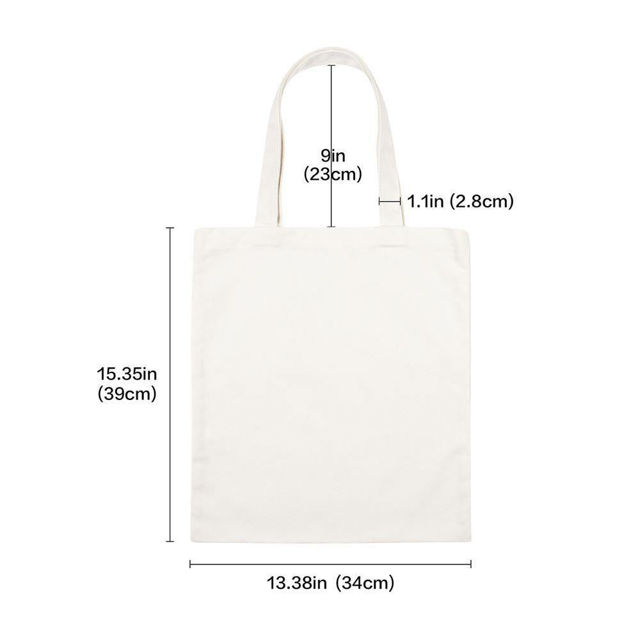 Picture of Personalize with your Loved Text  Engraved Tote Bag