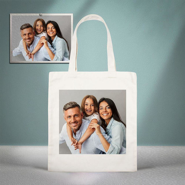 Picture of Personalize with your Loved Ones Photos in the Middle Tote Bag