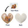 Picture of Custom Heart Shaped Sequin Pillow with Photo Comfy Satin Cushion Best Gift