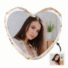 Immagine di Cuscino con paillettes a forma di cuore personalizzato con foto Comodo cuscino in raso Miglior regalo