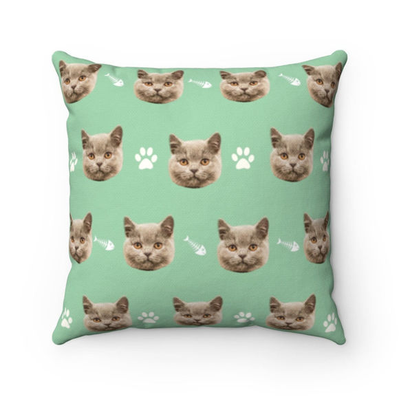 Picture of Custom Face Pillow | Personalized Pet Pillow | Pet Throw Pillow | Dog or Cat Photo Throw Pillow | Customized Face On Pillow Case