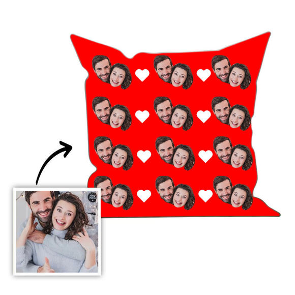 Picture of Custom Face Pillows For Best Friends Couple Photo Pillows
