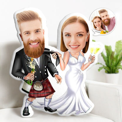 Immagine di Cuscino viso San Valentino Matrimonio Cuscino coppia personalizzato Regali d'amore