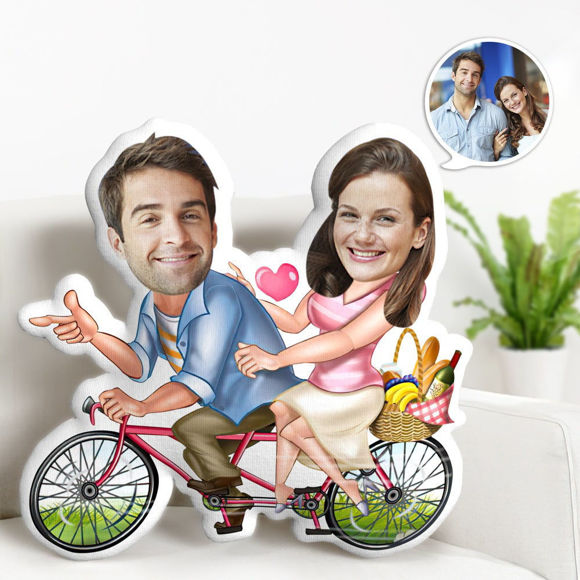 Bild von Gesichts-Kissen-kundenspezifisches Paar-Valentinstag-Kissen-einzigartiges Foto