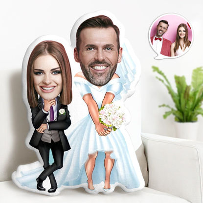 Immagine di Cuscino da tiro personalizzato per coppia di sposi