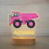 Picture of Custom Name Night Light for Kids - Personalized Cartoon Dump Truck Night Light with LED Lighting for Children - Personalized It With Your Kid's Name