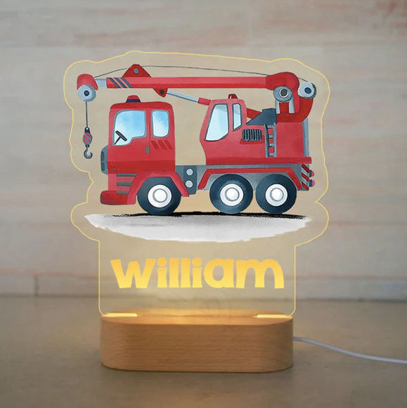 Picture of Custom Name Night Light for Kids - Personalized Cartoon Crane Night Light with LED Lighting for Children - Personalized It With Your Kid's Name