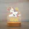 Imagen de Luz de noche con nombre personalizado para niños - Luz de noche de unicornio arcoíris de dibujos animados personalizada con iluminación LED para niños - Personalizada con el nombre de su hijo