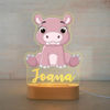 Picture of Custom Name Night Light for Kids - Personalized Cartoon Hippo Night Light with LED Lighting for Children -  Personalized It With Your Kid's Name