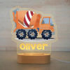 Picture of Custom Name Night Light for Kids - Personalized Cartoon Cement Truck Night Light with LED Lighting for Children - Personalized It With Your Kid's Name