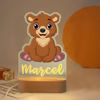 Picture of Custom Name Night Light for Kids - Personalized Cartoon Little Bear Night Light with LED Lighting for Children - Personalized It With Your Kid's Name