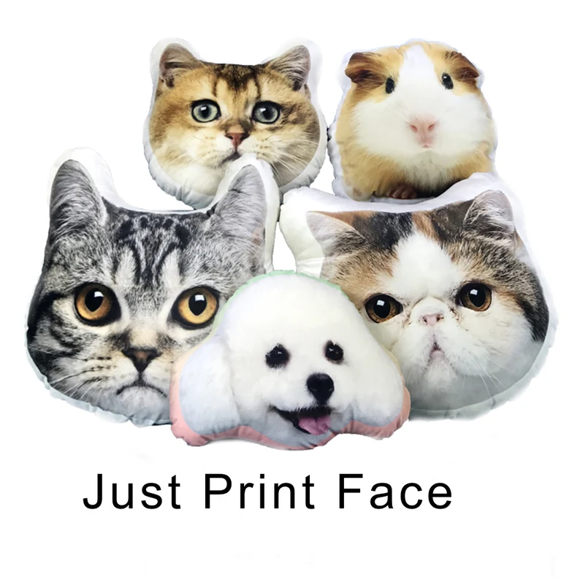 Imagen de Personalized Pillow DIY Pet Photo Homemade Just Print Face