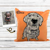 Picture of Personalized Portrait Pet Pillow With Illustration for Your Lovely Pet - PREMIUM PRODUCT - ADD TEXT