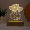 Imagen de Luz de noche personalizada Infinity Love Heart Balloon Night Light personalizada con nombres de pareja y fecha de aniversario