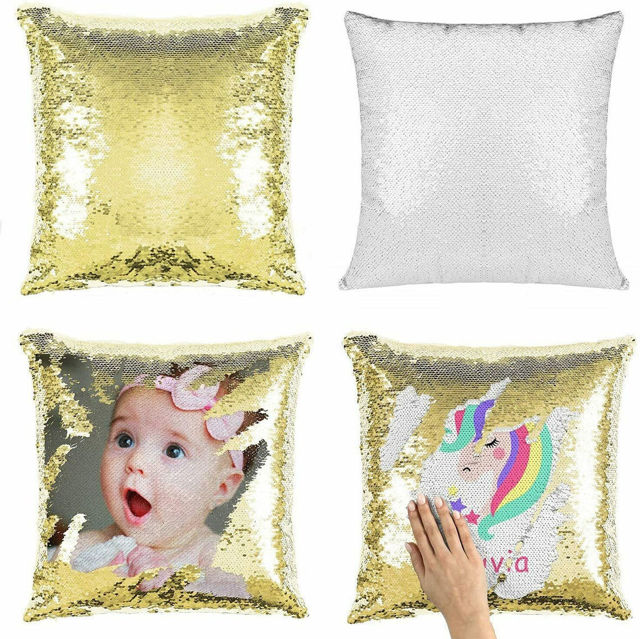 Picture of Personalized Magic Photo Sequin Pillow - Best Gift