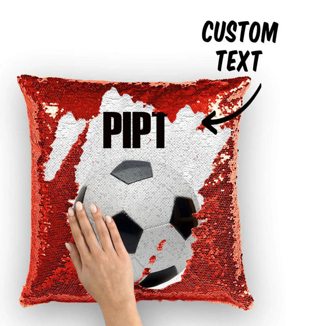 Picture of Personalized Name Magic Football Sequin Pillow - Best Gift