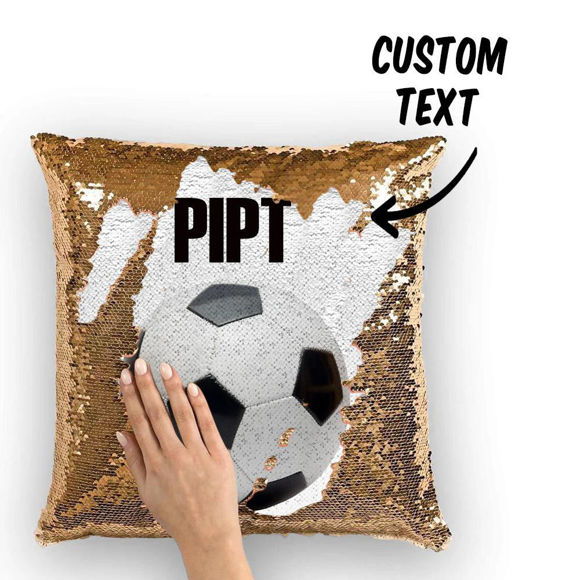 Picture of Personalized Name Magic Football Sequin Pillow - Best Gift
