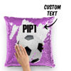 Bild von Personalisiertes magisches Fußball-Pailletten-Kissen mit Namen – bestes Geschenk