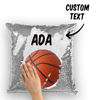 Bild von Personalisiertes Namensmagie-Basketball-Pailletten-Kissen - bestes Geschenk