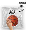 Picture of Personalized Name Magic Baskteball Sequin Pillow - Best Gift