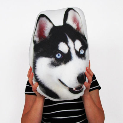 Immagine di Cuscino con foto Husky - Cuscino per il viso personalizzato - Personalizzato con il tuo animale domestico