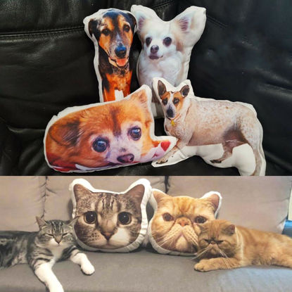 Immagine di Cuscino per cani 3D personalizzato - Personalizza con il tuo animale domestico - Il miglior regalo