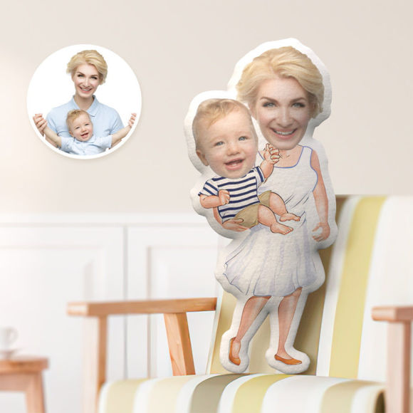 Picture of Custom  Face Baby & Mom Throw Pillow - Best Gift