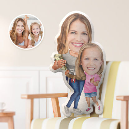 Immagine di Cuscino da tiro personalizzato per la mamma del viso - Il miglior regalo per la mamma