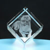 Imagen de Foto personalizada Cristal láser 3D: diamante con base de luz | Cristal láser fotográfico 3D personalizado | Regalo único para cumpleaños, aniversario de boda.