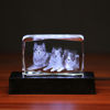 Bild von Benutzerdefinierter Foto-3D-Laserkristall: Querformat oder Hochformat mit Lichtbasis | Personalisiertes 3D Foto Laser Kristall Einzigartiges Geschenk für Geburtstag, Hochzeit