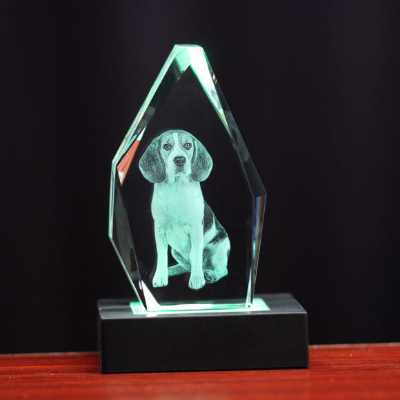 Imagen de Foto Personalizada 3D Láser Cristal: Iceberg Sin Base | Cristal láser fotográfico 3D personalizado | Regalos únicos para cumpleaños, bodas, aniversarios.