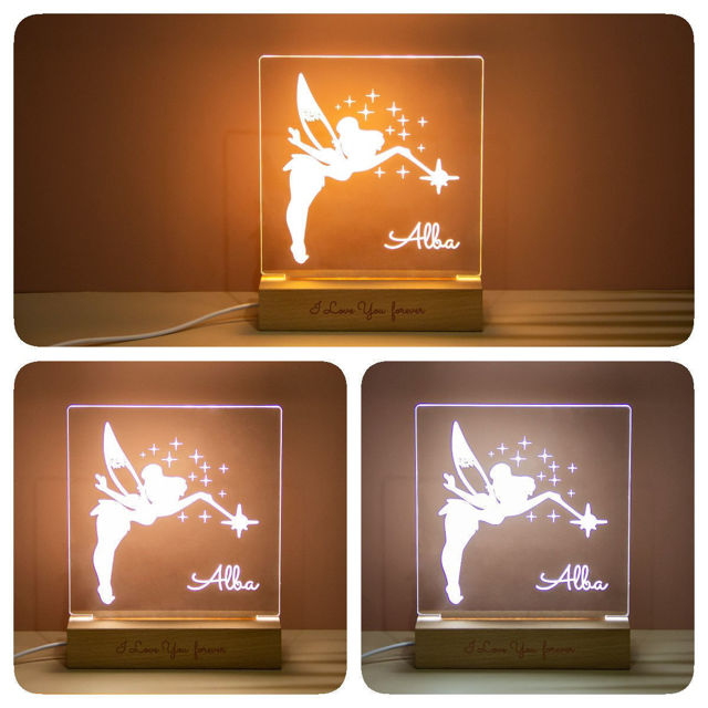 Picture of Sleeping Moon Night Light - Personalized It With Your Kid's Name