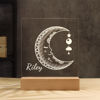 Bild von Sleeping Moon Night Light – personalisiert mit dem Namen Ihres Kindes